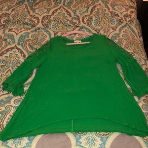 Lace up sleeve, blouse